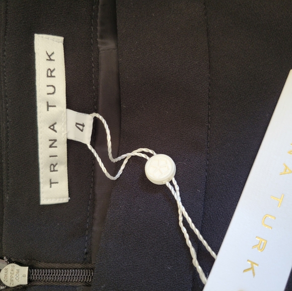 NWT Trina Turk Sexy Fringe Hem Mini Skirt Black‎ Size 4 Party Club - Picture 7 of 10